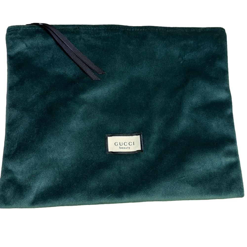 GUCCI Limited Ed Pouch Memorire Female Dark Green Velvet W/ Sm, Lipstick sample
